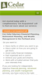 Mobile Screenshot of cedaradvisors.com