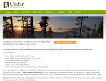 Tablet Screenshot of cedaradvisors.com